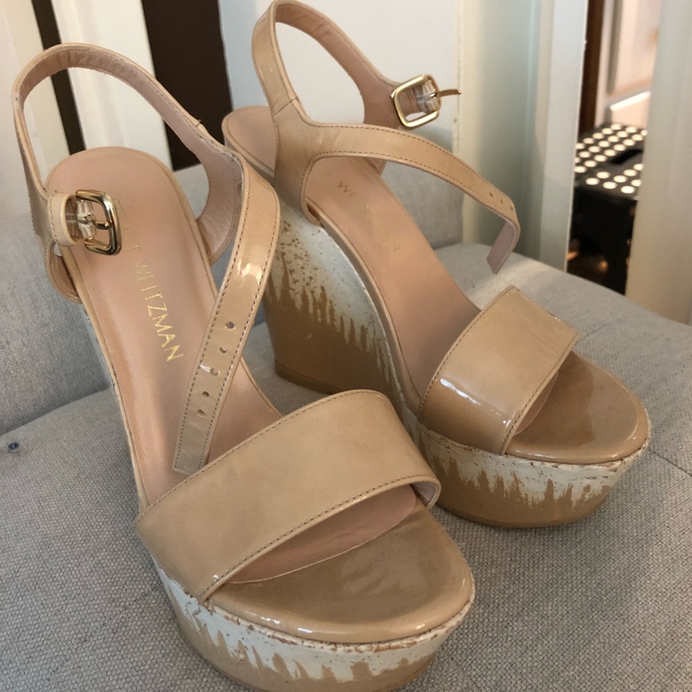 Stuart Weitzman Single Sky Wedge  - worn once